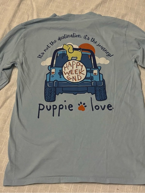 Puppie Love Tops - puppie love® Light Blue 'Happy Weekend' Long Sleeve Tee